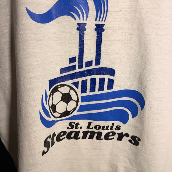 Rare Vintage St Louis Steamers Men's Single Stitch Raglan Shirt | Small - Picture 2 of 5